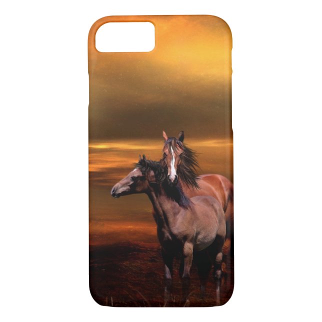 Mare and young horse Case-Mate iPhone case (Back)