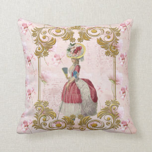 Mare Antoinette Floral Pillow pink クッション