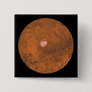 Mare Australe region of Mars 15 Cm Square Badge
