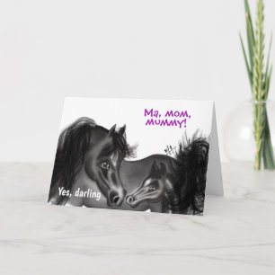 Mare & Filly Ma, mum, mummy Happy Mother’s Day Card