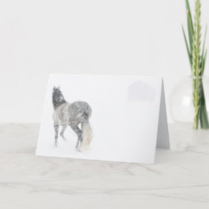 Mare in a Blizzard II Horse Greeting Card