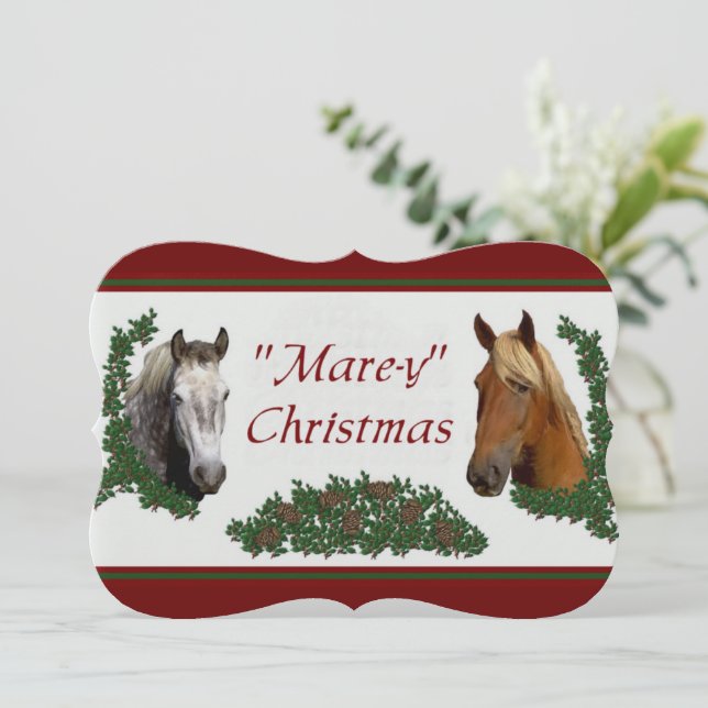 Mare-y Christmas Holiday Card (Standing Front)