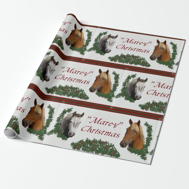 Mare-y Christmas Wrapping Paper (Unrolled)