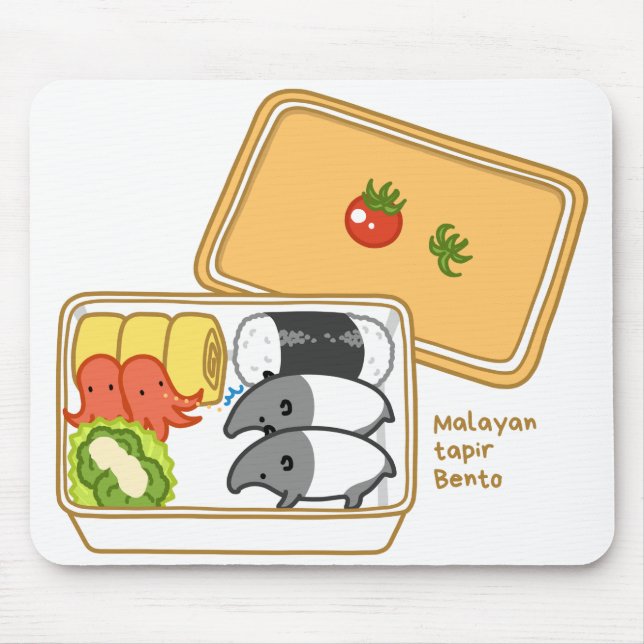 [Marehak Bento] Malayan tapir Bento Mouse Mat (Front)
