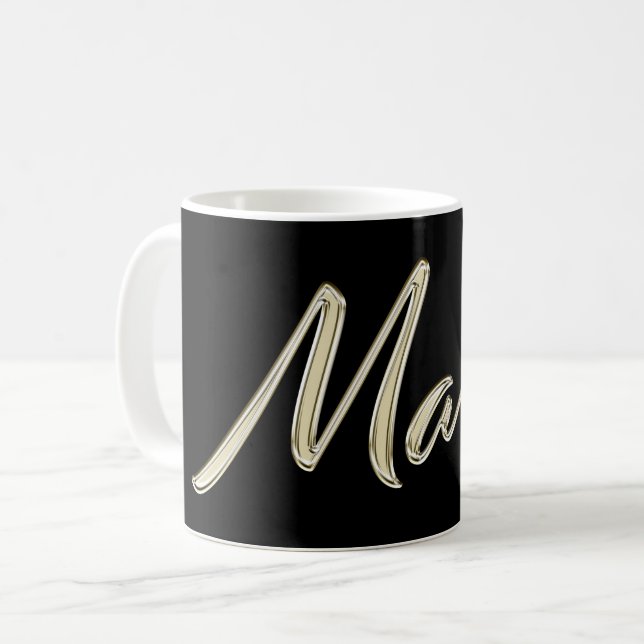 Marek Name whitegold Tasse Teetasse Coffee Mug (Front Left)