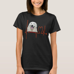 Maremma Sheepdog Heartbeat EKG Dogs Are My Cardio T-Shirt