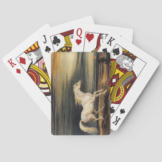 Marengo the White Horse (by James Ward) Playing Cards (Back)