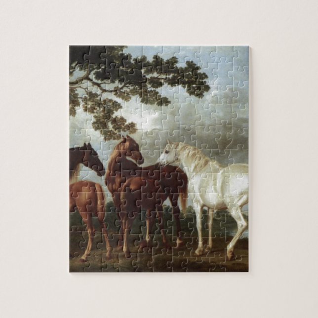 Mares and Foals in a River Landscape George Stubbs Jigsaw Puzzle (Vertical)