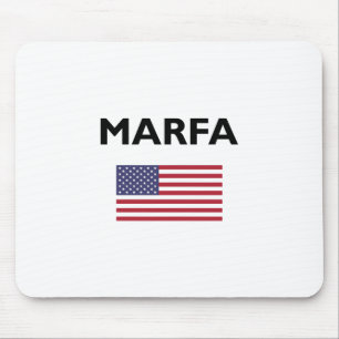 Marfa Texas USA American Flag Light-Color Mouse Mat