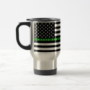 Marfa Thin Green Line, Travel mug- 15 oz Travel Mu Mug