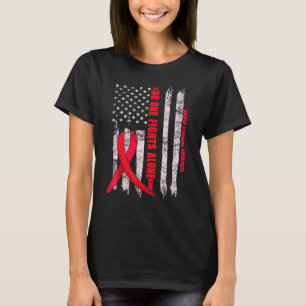 Marfan Syndrome Awareness Marfan Related Red Ribbo T-Shirt