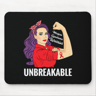 Marfan Syndrome Awareness Red Ribbon Warrior Gift  Mouse Mat
