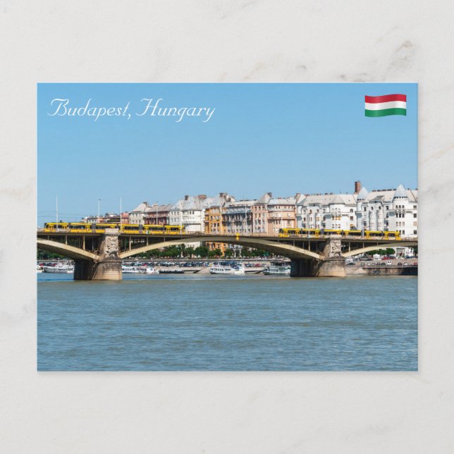 Margaret Bridge in Budapest - Hungary Postcard (Front)