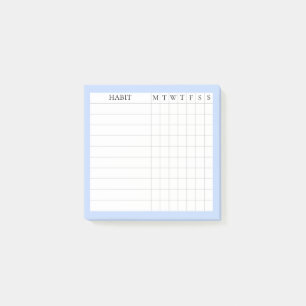 Margaret Collection Habit Tracker in Blue Post-it Notes