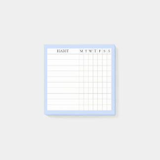 Margaret Collection Habit Tracker in Blue Post-it Notes