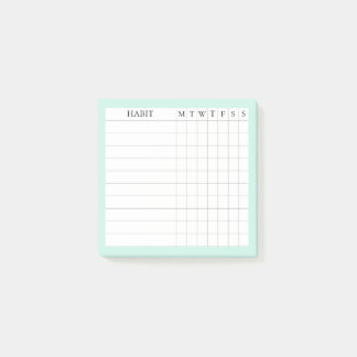 Margaret Collection Habit Tracker in Mint Post-it Notes