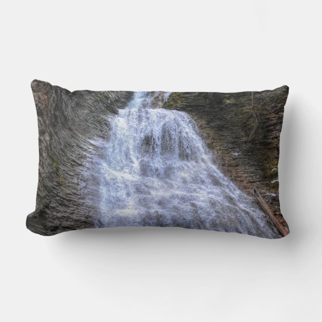 Margaret Falls, BC I Photo Print Lumbar Cushion (Front)