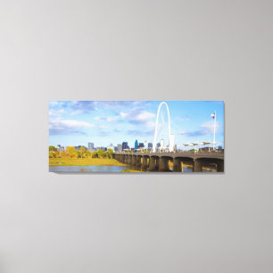 Margaret Hunt Bridge, Dallas, Texas Canvas Print