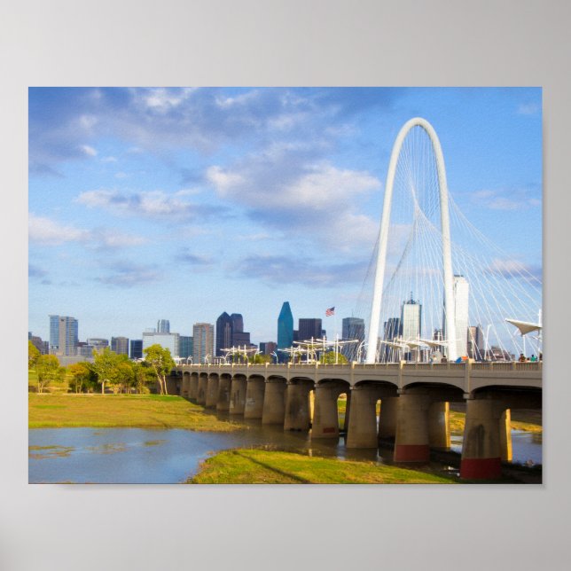 Margaret Hunt Bridge, Dallas, Texas Poster (Front)