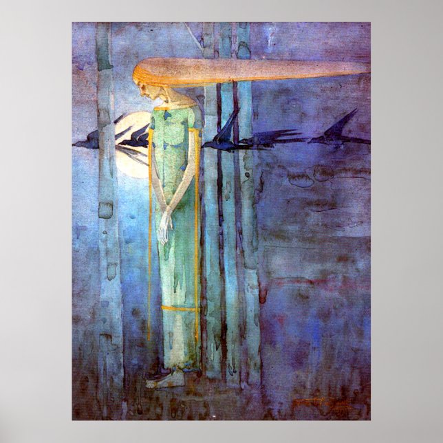 Margaret Macdonald Celtic Inspired Art Nouveau Poster (Front)