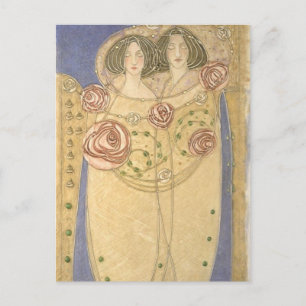 Margaret MacDonald Mackintosh Lovers Postcard