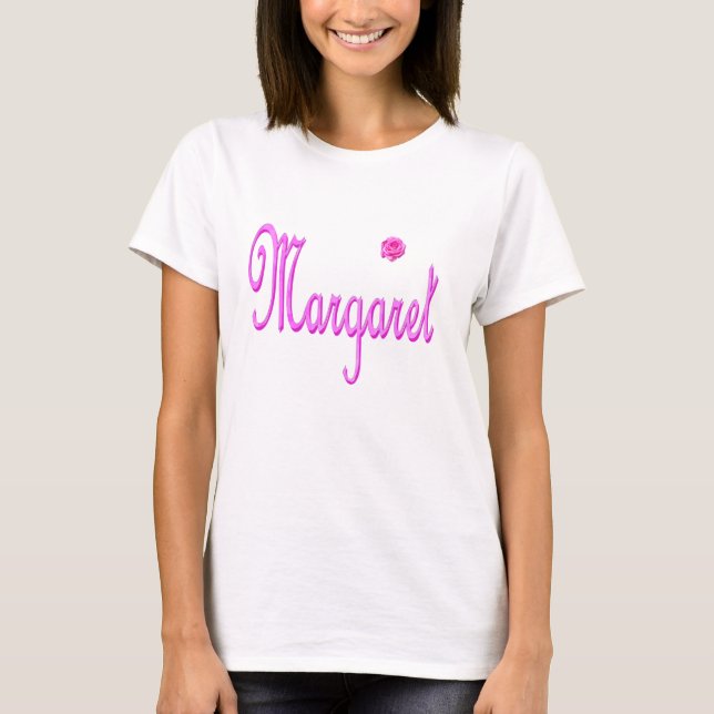 Margaret Name Pink Logo, T-Shirt (Front)