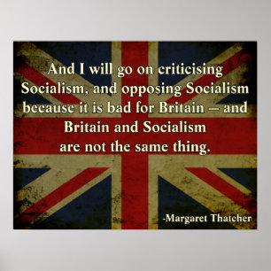 Margaret Thatcher Anti-Socialism Poster
