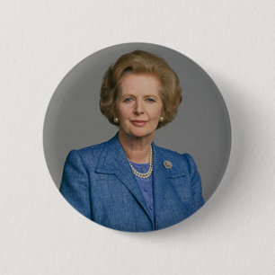 Margaret Thatcher Button Badge