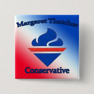 Margaret Thatcher Conservative 15 Cm Square Badge