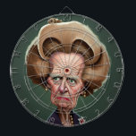 Margaret Thatcher Dartboard 2<br><div class="desc">Introducing our high-quality dart board, designed to provide hours of entertainment for players of all skill levels. Our dart board is made with premium materials to ensure durability and a long lifespan, so you can enjoy countless games with your friends and family. The board features a satirical caricature design of...</div>