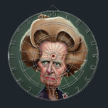 Margaret Thatcher Dartboard 2<br><div class="desc">Introducing our high-quality dart board, designed to provide hours of entertainment for players of all skill levels. Our dart board is made with premium materials to ensure durability and a long lifespan, so you can enjoy countless games with your friends and family. The board features a satirical caricature design of...</div>