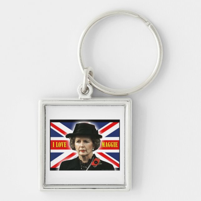 Margaret Thatcher I Love Maggie Key Ring (Front)