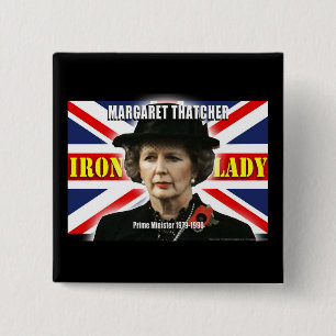 Margaret Thatcher Prime Minister 15 Cm Square Badge