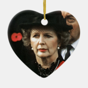 Margaret Thatcher Prime Minister Ceramic Tree Decoration