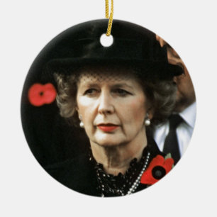 Margaret Thatcher Prime Minister Ceramic Tree Decoration