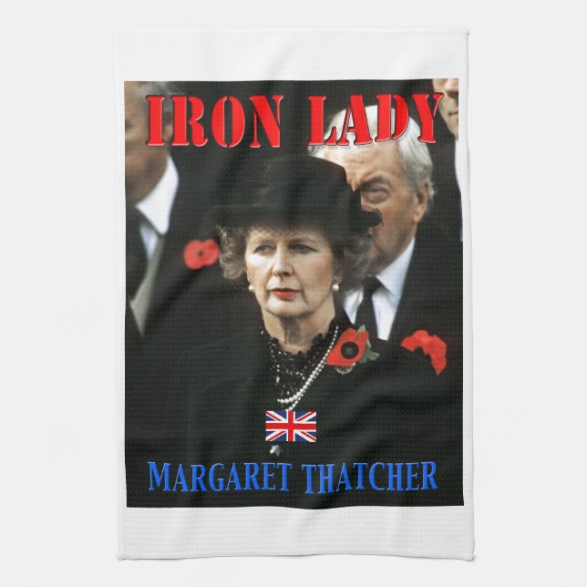 Margaret Thatcher Prime Minister Tea Towel (Vertical)