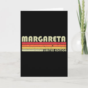 Margareta Name Personalised Retro Vintage 80s 90s Card