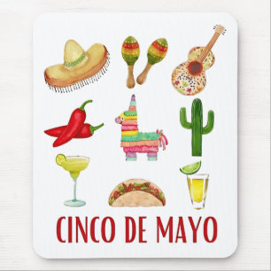 Margarita And Bow Coquette Cinco De Mayo Mouse Mat