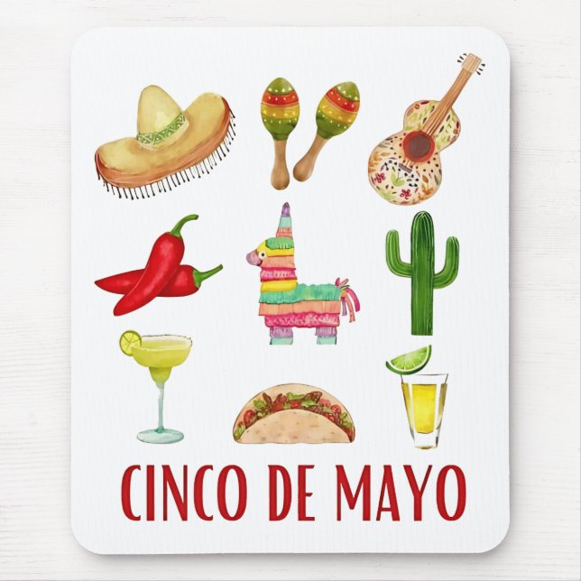 Margarita And Bow Coquette Cinco De Mayo  Mouse Mat (Front)