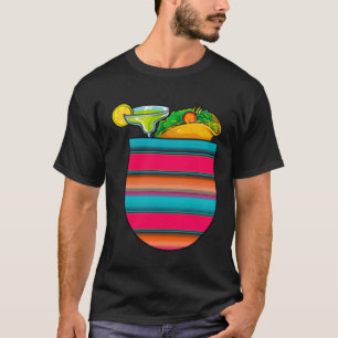 Margarita and Tacos Serape Pocket Party Mamacita T-Shirt