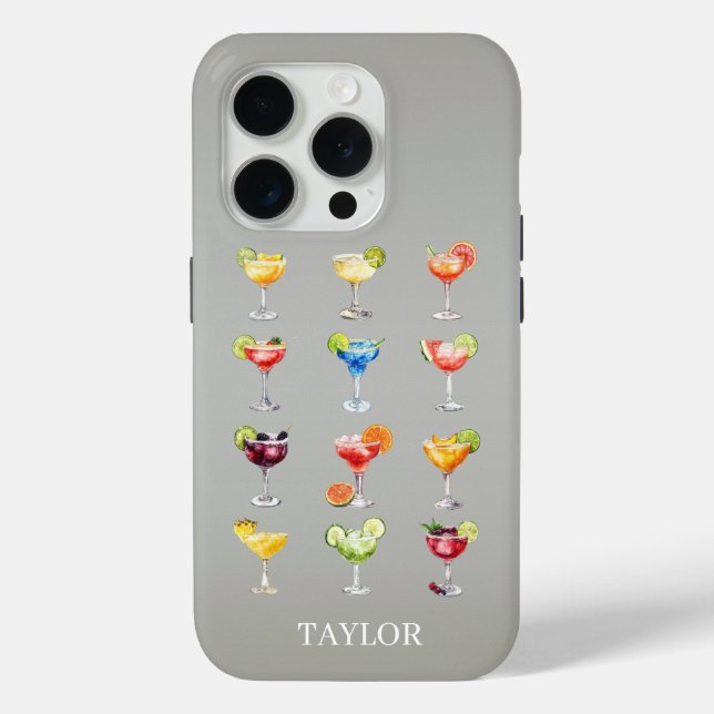 Margarita Anyone Monogrammed Case-Mate iPhone Case (Back)