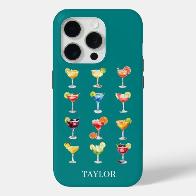 Margarita Anyone Monogrammed Case-Mate iPhone Case (Back)