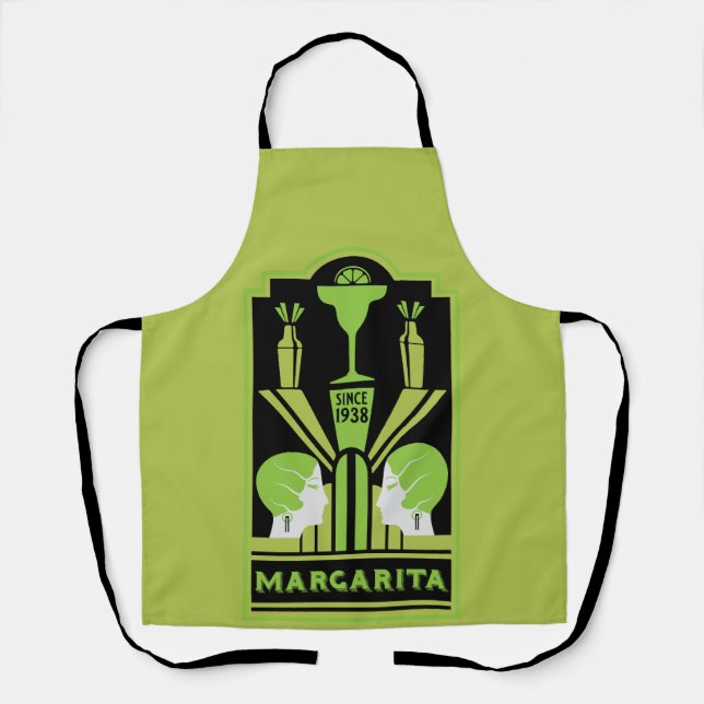 Margarita Art Deco Cocktail Apron (Front)