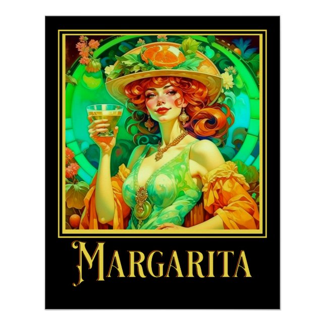 Margarita Art Nouveau Poster (Front)