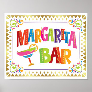 MARGARITA BAR Fiesta Party Sign Print