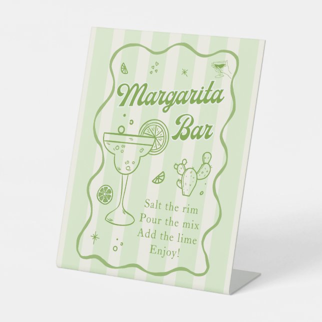 Margarita Bar  Pedestal Sign (Front)