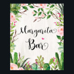 Margarita Bar Sign Fiesta Cactus Shower Drink Sign<br><div class="desc">MARGARITA BAR SIGN 
Featuring elegant watercolor succulents,  blush pink roses and modern calligraphic lettering.</div>