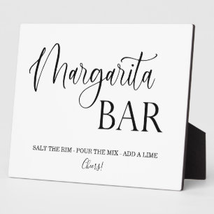 Margarita Bar wedding sign Tabletop Plaque