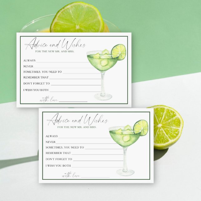 Margarita Bridal Shower Advice and Wishes Stationery (Creator Uploaded)