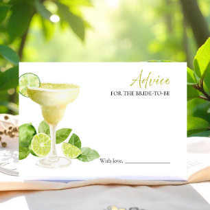 Margarita  Bridal Shower Advice for the Bride Card